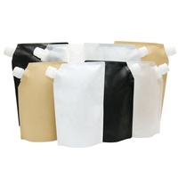 Pochette de recharge en Mylar avec bouchon à vis et bec verseur, sachet plastique autoportant pour shampoing, crème, liquide de lavage, emballage cosmétique, sac PE à fermeture éclair
