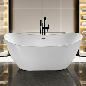 <span class=keywords><strong>Baignoire</strong></span> autoportante de conception moderne blanche universelle pour hôtel, <span class=keywords><strong>baignoire</strong></span> en acrylique ovale pour salle de bain - Product Image 4