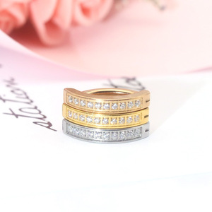 Clous de nombril en acier inoxydable, design géométrique, sertissage en canal, bijoux de piercing pour femme, cadeau - Product Image 4