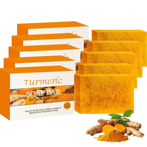 OEM Kojic Acid Soap & <b>Scrub</b> Brightening Turmeric Soap for Dark Spot and Hyperpigmentation Dark Spot Remover for Face & <b>Body</b> Wash - Product Image 5