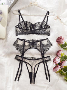 ชุดชั้นในคุณภาพสูง 229H ชุดชั้นในหรูหรา 3 ชิ้น ชุดชั้นในแบบดันทรงพร้อมสายรัดถุงน่อง ชุดเซ็กซี่อ่อนหวาน ชุดชั้นในผู้หญิงเซ็กซี่ - Product Image 5