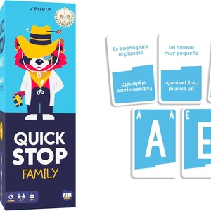 Jeu de cartes en papier espagnol Quick S Family Modèle 2025 – 240 situations amusantes – Cartes à lettres – 2 à 7 joueurs – Jeu de société - Product Image 5