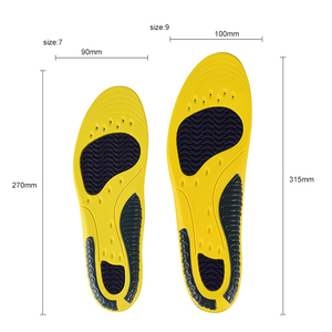 Custom <strong>Yellow</strong> PU Foam Comfortable and Breathable Sports Arch Supports Athletic Insoles for <strong>Basketball</strong> <strong>Shoes</strong> - Product Image 6