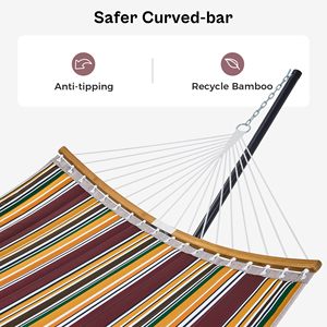 Heavy Duty <b>Hammock</b> with Cow Foot Frame, Patio Relaxation Bed,Stable for Camping & Backyard & Indoor - Product Image 2