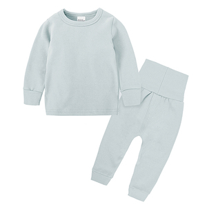 conjunto de ropa para niños 2 piezas pijamas para niños otoño invierno color puro niños pijamas de algodón - Product Image 6