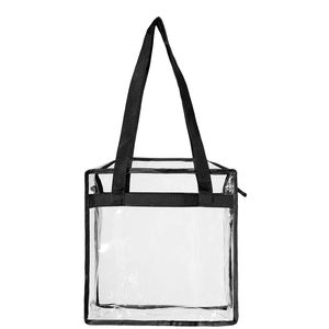 Sac à bandoulière transparent personnalisé avec fermeture éclair, sac <span class=keywords><strong>de</strong></span> messager, sac à main transparent approuvé pour les stades avec sangle réglable - Product Image 3