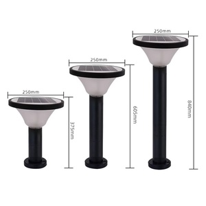 7W Aluminum LED Solar Garden <b>Light</b> IP65 Waterproof Outdoor Landscape Plastic Lawn Lamp <b>Post</b> White 120 Beam Angle Dimmable RoHS S - Product Image 3