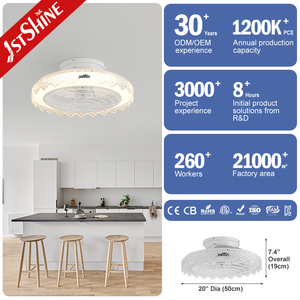 1stshine ventilador <span class=keywords><strong>de</strong></span> techo led regulable iluminación LED ABS aspas ocultas fácil <span class=keywords><strong>de</strong></span> quitar pantalla ventilador <span class=keywords><strong>de</strong></span> techo - Product Image 3