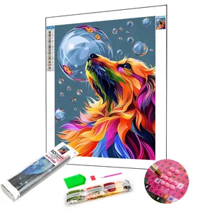 Coloré mignon chien décoration de la maison en gros diamant peinture dessin animé Style 5d bricolage diamant peinture luxe mur Art