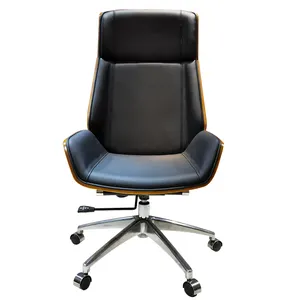 Fabricant de meubles Foshan production spécialisée en gros ceinture en cuir soulève la chaise de patron rotative pour le bureau
