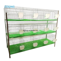 Cage à lapins grande capacité, qualité commerciale, en acier galvanisé, design antirouille pour l'élevage
