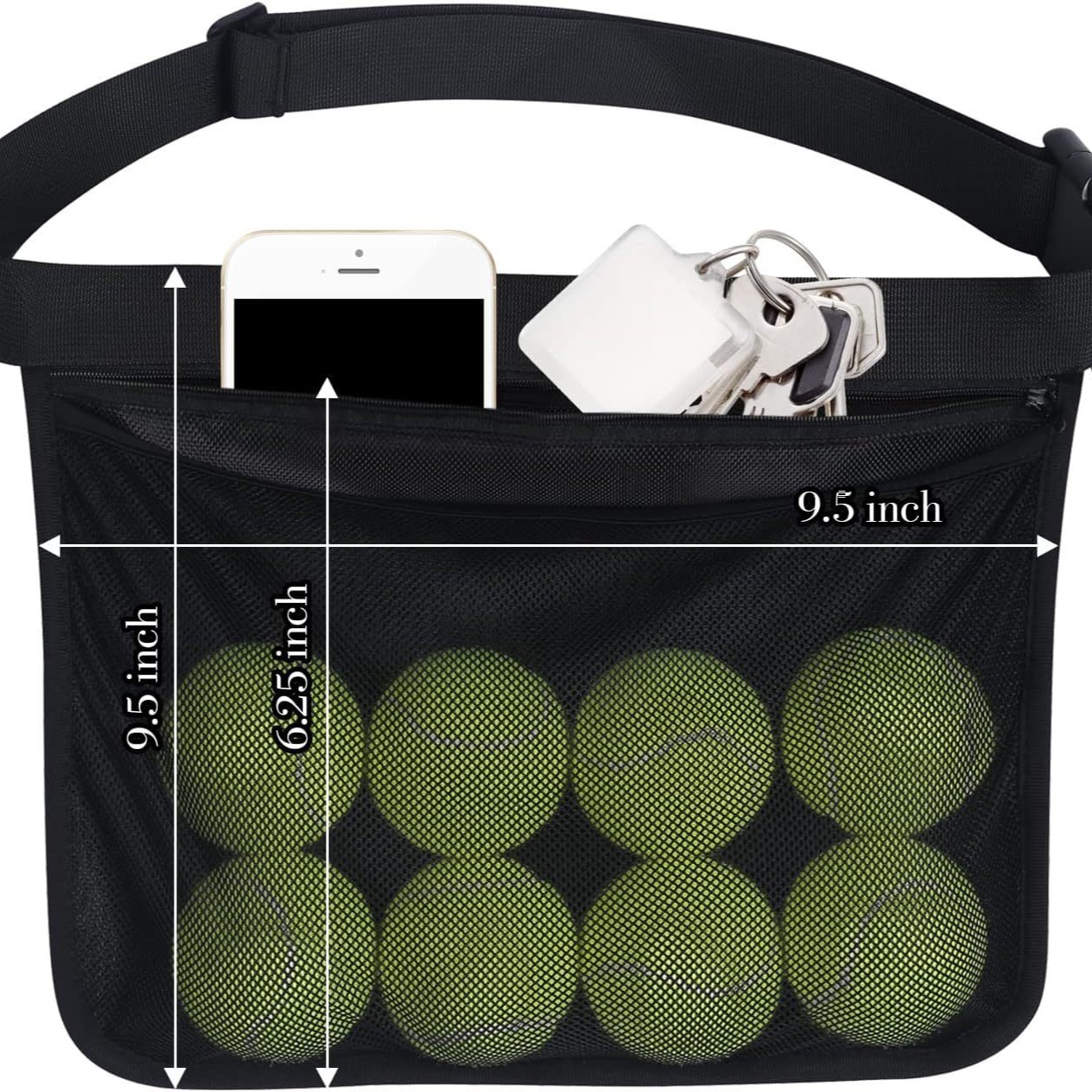 Portable Pickleball Waist Storage Bag Set New Style Pickleball Sports Equipment Includes 8 Pickleballs