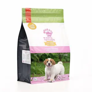 Umwelt freundlich 5kg 10kg 15kg Big Size Seite Zwickel Flacher Boden Katze Hund Tiernahrung Verpackungs taschen Mit Reiß verschluss Hund Verpackungs beutel