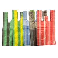 Tas HDPE Bergaris dengan Sisi Lipat, Pegangan Vest, dan Cetak Gravure untuk Bisnis & Belanja - Dapat Disesuaikan