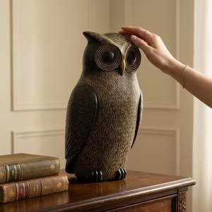 Ornamenti Retro a Forma di <span class=keywords><strong>Gufo</strong></span>, Decorazioni per Casa, Studio e Soggiorno, Stile Elegante, Tema Animale - Product Image 3