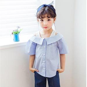 Camiseta sin Tirantes con Botones y Rayas Verticales para Chicas, Gran Cantidad - Product Image 4