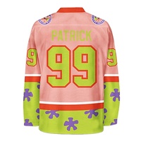 Logo tim kustom pakaian hoki 100% poliester kain jaring Tackle Jersey hoki es tersublimasi