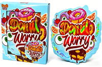 Sacs en Mylar découpés sur mesure avec boîtes, à l'épreuve des enfants, 3,5g, 7g, 14g, pour tabac, snacks, biscuits, bonbons