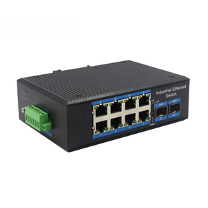 Conmutador de red Gigabit de 8 puertos industrial 2 * SFP Carril DIN Comunicación Ethernet Aplicaciones de red de stock 1G - Product Image 1