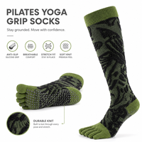 Chaussettes de sport cinq doigts en tricot pour l'automne, en Spandex/Coton/Fibre de Bambou, séchage rapide, respirantes, brodées, sans coutures