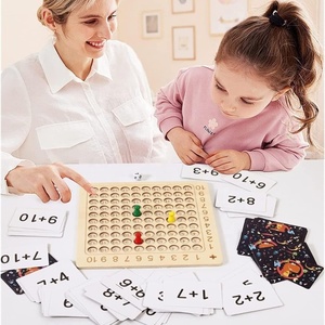Gioco da tavolo <span class=keywords><strong>di</strong></span> riproduzione Montessori in legno bambini che imparano giocattolo educativo <span class=keywords><strong>matematica</strong></span> conteggio della frequenza gioco interattivo da tavolo - Product Image 2