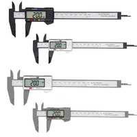Digital Vernier Caliper LCD Electronic Altimeter Micrometer Measuring Tool Plastic Ruler 0-150mm 0-100mm DIY OEM