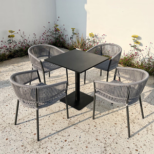 <span class=keywords><strong>Chaise</strong></span> de salle à manger en corde <span class=keywords><strong>tressée</strong></span> pour jardin, mobilier de plein air de style nordique, bistro, restaurant, bar à domicile - Product Image 1