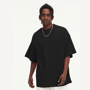 350GSM nặng cotton chất lượng cao T-Shirt unisex tùy chỉnh quá khổ trống người đàn ông t Áo sơ mi - Product Image 5