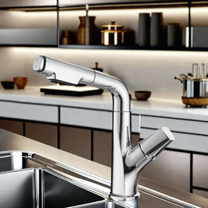 <span class=keywords><strong>Robinet</strong></span> <span class=keywords><strong>de</strong></span> lavabo extractible brossé KAWAL, design moderne et minimaliste, multifonctionnel, gris anthracite, pour lavabos chauds et froids, usage domestique - Product Image 5
