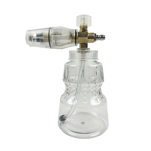 Pistola pulverizadora de alta presión, pulverizador de espuma con boquilla grande transparente de cobre, pulverizador de espuma tipo copo de nieve para lavado de coches y desengrasado - Product Image 5