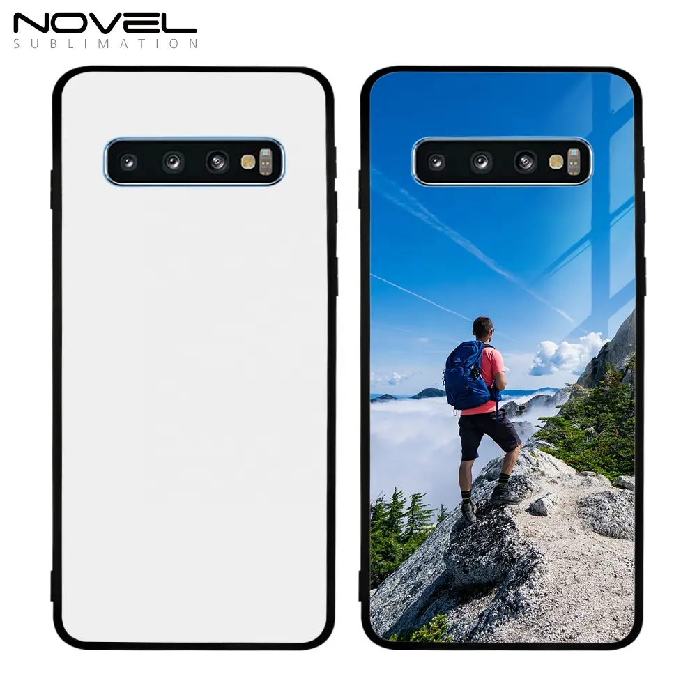 For Samsung Galaxy S10 Plus High Quality 2D Tempered Glass Sublimation Blank Phone Cases Mobile Phone Accessories Case