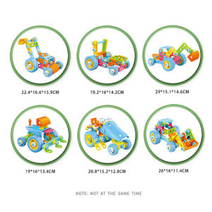Juego de 118 Piezas de Bloques de Construcción de Ensamblaje con Tornillos 6 en 1, Juguete STEM para Desarrollar Habilidades Motoras Finas, Regalo Creativo para Niños - Product Image 5