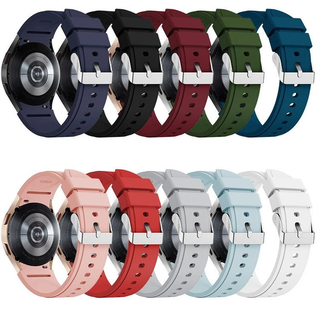 Silicone Watch Strap for Samsung Galaxy Watch 7 6 5 4 44mm 40mm 5 Pro Sports Bracelet Galaxy Watch 6 4 Classic 47mm 43mm Band
