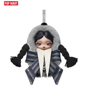 POP Mart X Wednesday Portachiavi Peluche con Occhi di Vetro Versione Uniforme Nevermore Academy Originale Blind Box da Collezione - Product Image 1