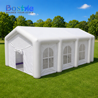 Tente de mariage gonflable blanche commerciale, triple couche, taille personnalisable, imperméable, pour événements extérieurs, chapiteau de fête, camping facile