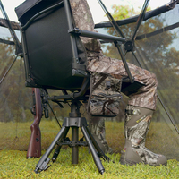 Chaise de chasse chauffante USB personnalisée, pivotante à 360°, portable, réglable et pliable, pour l'extérieur par temps froid et hiver