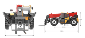 Nouveau transpalette télescopique hydraulique diesel STH1056A2 de 4,5 tonnes, capacité de levage de 4 500 kg, flèche de 17 m en <span class=keywords><strong>Europe</strong></span> avec fourche à palettes - Product Image 3