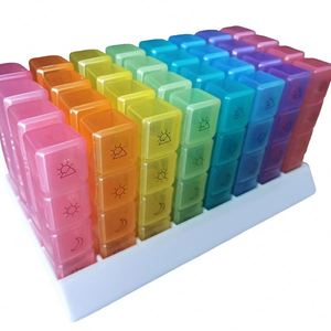 กล่องจัดยาแบบรายเดือนขนาดใหญ่ 56 ช่อง สำหรับเก็บยาประจำเดือน - Product Image 1