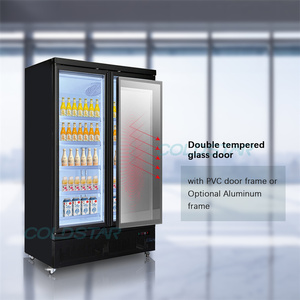 Botella de puerta de vidrio doble comercial de 1200L, Enfriador de bebidas, barra de cerveza, estante de exhibición de bebidas, <span class=keywords><strong>nevera</strong></span> a la venta - Product Image 3