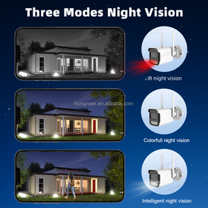 Hongnaer 2/3MP trong nhà ngoài trời thông minh không dây CCTV Bullet IP Camera V380 Pro 4G Thẻ Sim <span class=keywords><strong>Wifi</strong></span> giám sát an ninh nhà máy ảnh - Product Image 4