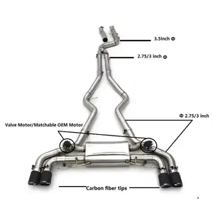 Oem Voor Bmw M340i/M340 G20 3.0T 2019-2022 Roestvrijstalen Uitlaatpijpen Race Sport Auto Uitlaat Uitlaat Catback Uitlaat Systemen