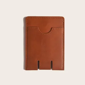 Handmade small genuine leather slim card holder set for wallet
