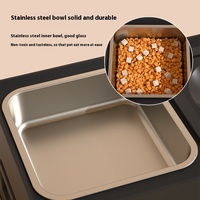 Mangeoire lente surélevée en forme de quadrate réglable pour nourriture et eau pour chien en plastique avec support anti-déversement bols pour chien surélevés
