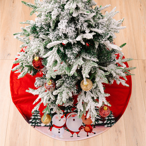 กระโปรงต้นคริสต์มาสลายการ์ตูน ซานต้า มนุษย์หิมะ ผ้าคลุมฐานต้นคริสต์มาส กระโปรงต้นคริสต์มาส นาวิดัด 2024 - Product Image 6