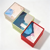 Mini boîte cadeau rigide en carton, design carré, impression couleur personnalisée, pour rouge à lèvres, parfum, petits ensembles cosmétiques, papier écologique