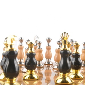 Hot Sale Luxury Deluxe <strong>Metal</strong> <strong>Chess</strong> Pieces Piano Painting <strong>Chess</strong> Board <strong>Sets</strong> with Storage - Product Image 6