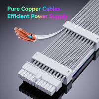 Bonhomme de neige 8 broches RGB GPU câble 2 X 8Pin (6 + 2) PCIE RGB PSU câbles 5V 3Pin ARGB carte graphique alimentation Extension-pour PC Build