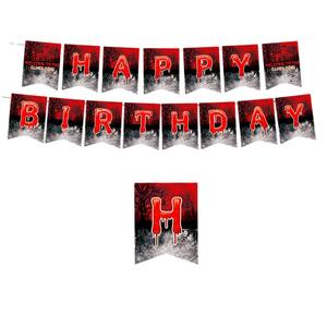 Kit de vaisselle pour fête d'anniversaire Stranger Things : bannière en papier, assiettes jetables, serviettes, bienvenue sur l'autre côté - Product Image 5