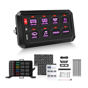 Panel de relés RGB de 8 vías, caja de interruptores de control de circuito de 12V 40A para actualización de coches y barcos - Product Image 1