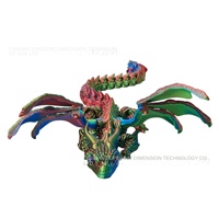 Verre transfrontalier impression 3D grande corne Dragon jouet ornements modèle fait à la main Cool amusant créatif exquis mode jouer 1/12 échelle